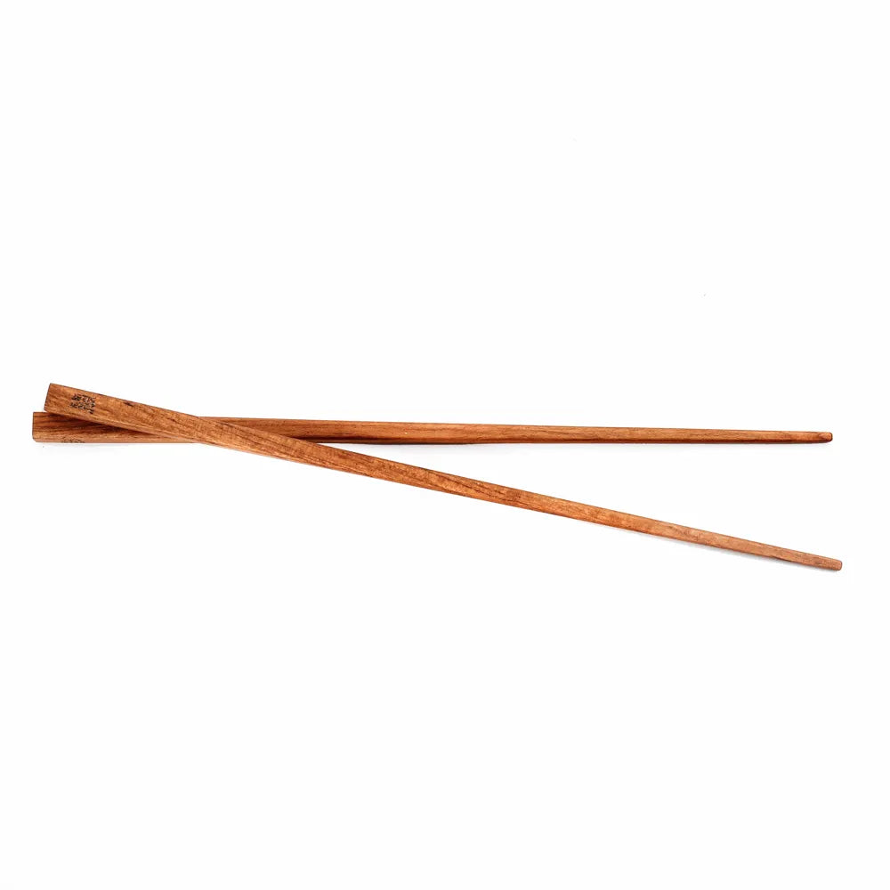 Teakholz Essstäbchen Set | Handgefertigte Holz Chopsticks Natur