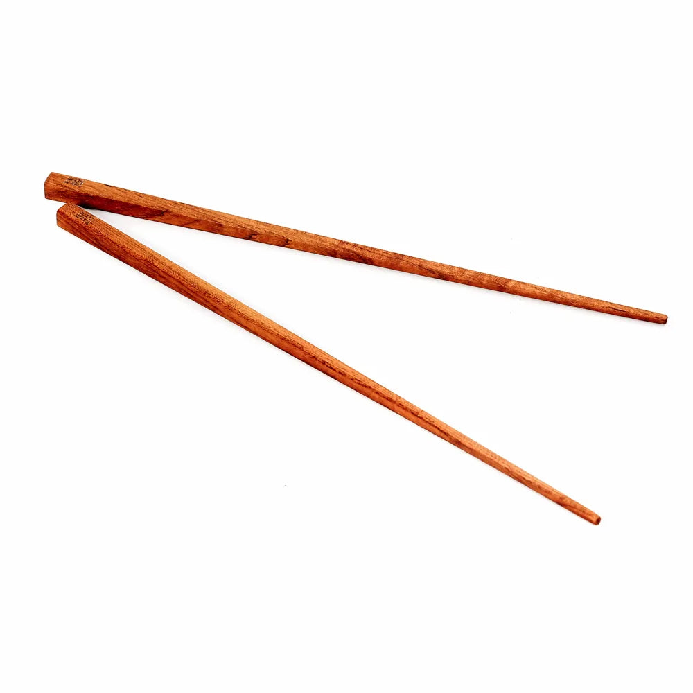 Teakholz Essstäbchen Set | Handgefertigte Holz Chopsticks Natur