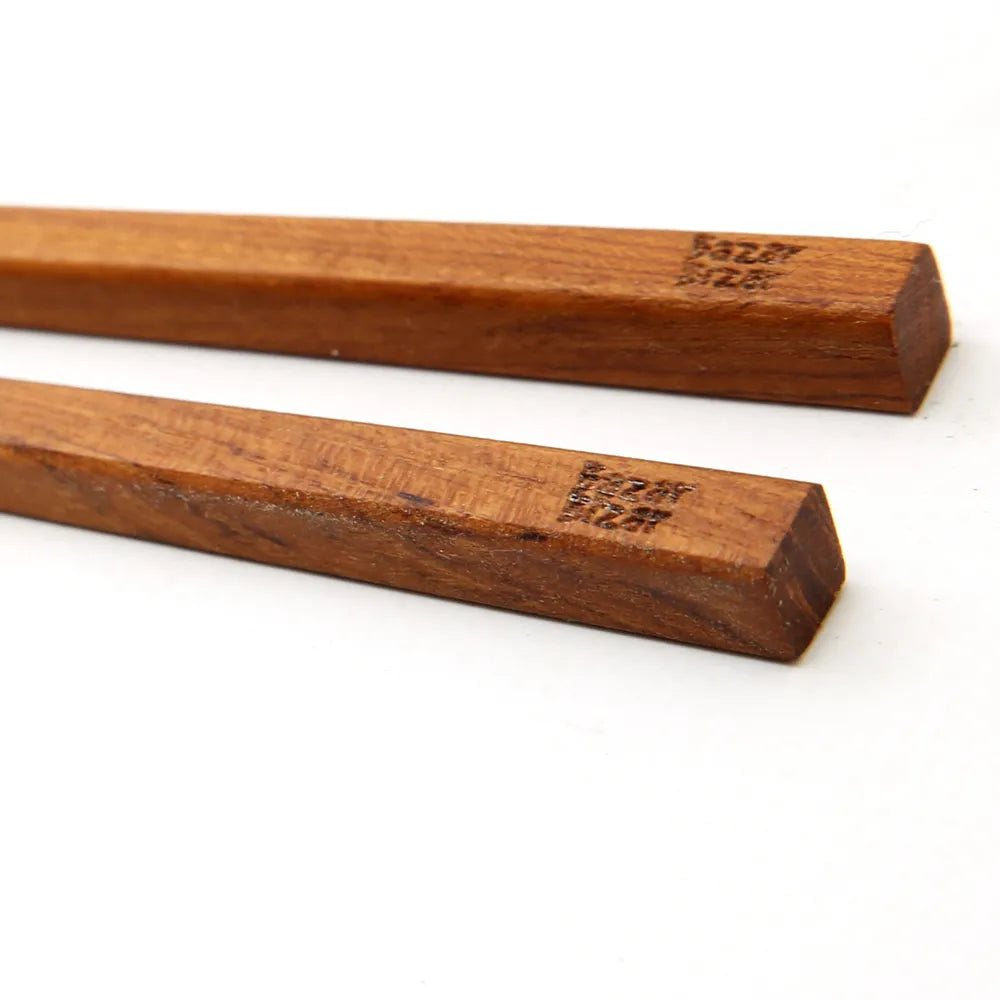 Teakholz Essstäbchen Set | Handgefertigte Holz Chopsticks Natur