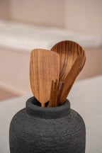 Teak Wurzelholz Pfannenwender | Pfannenwender Holz Spatel