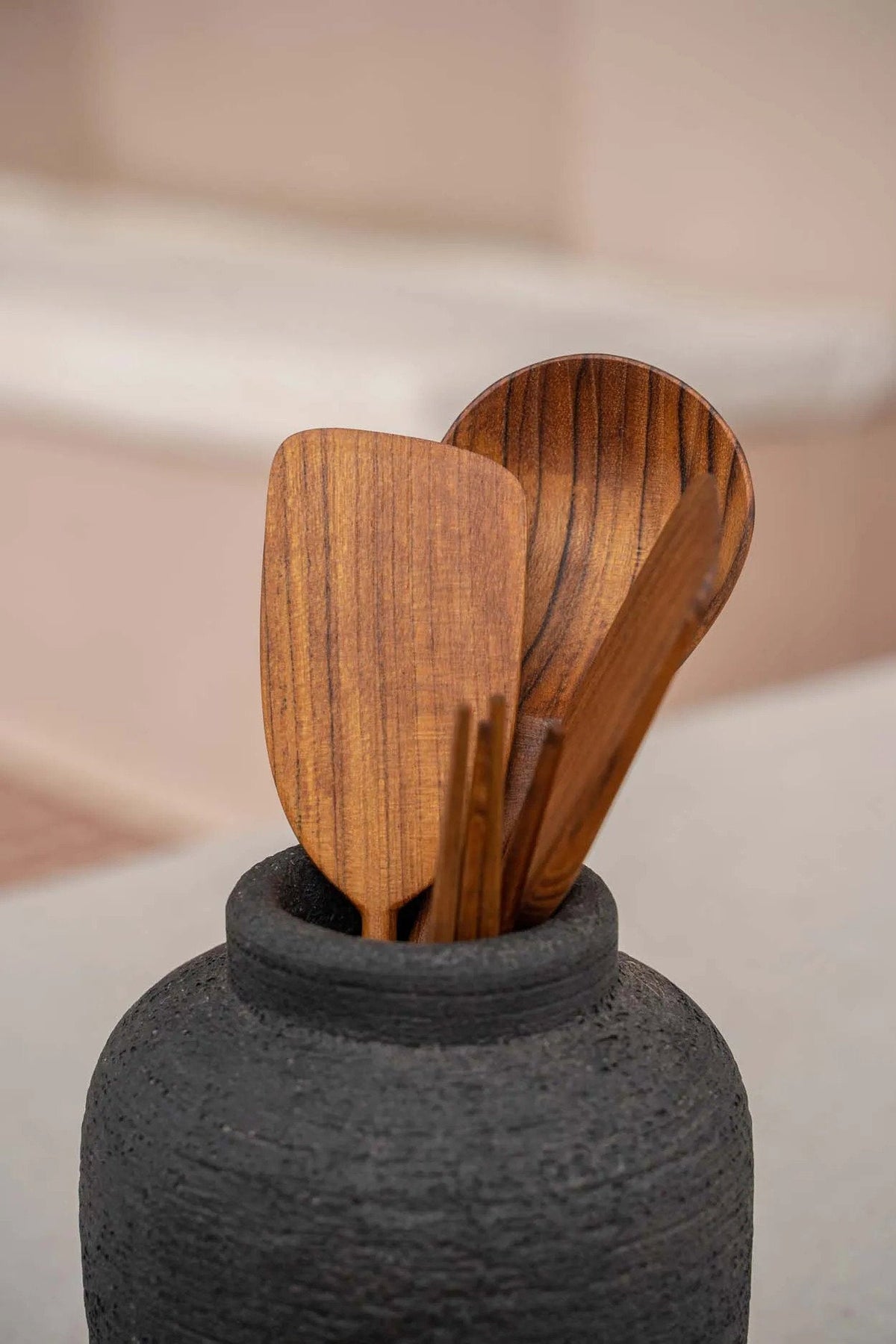 Teak Wurzelholz Pfannenwender | Pfannenwender Holz Spatel