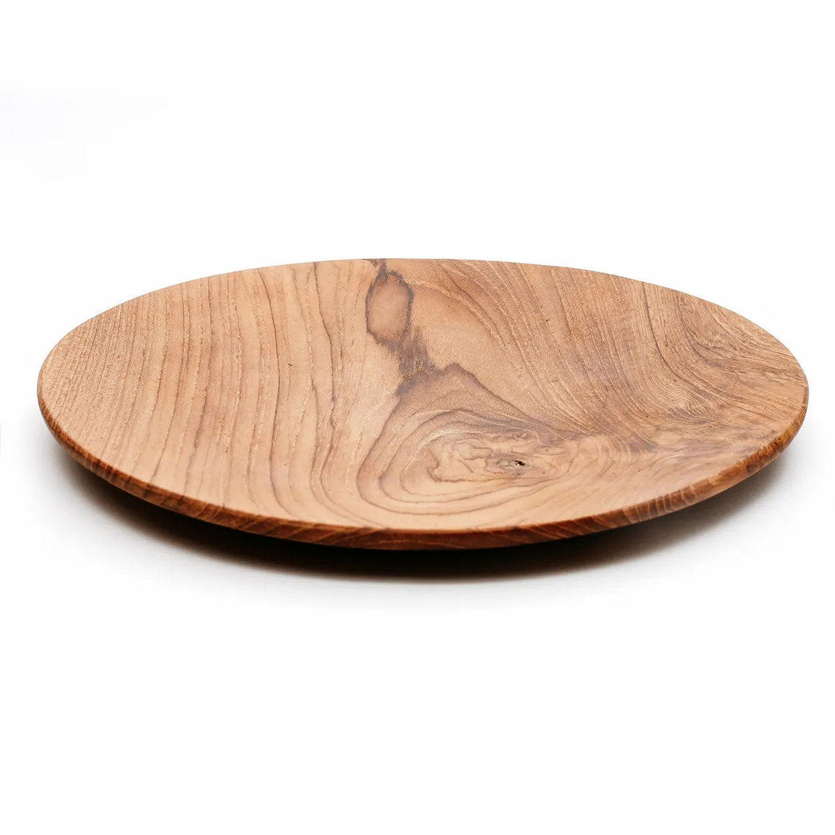Teakholz Teller 3er-Set Rund | Holz Servierteller Set XS/M/L