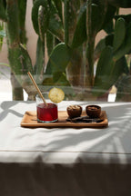 Teakholz Sushi Brett M | Rechteckiges Holz Servierbrett Natur