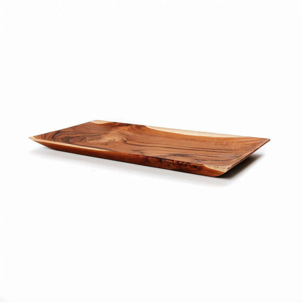 Teakholz Sushi Brett L | Rechteckiges Holz Servierbrett Natur