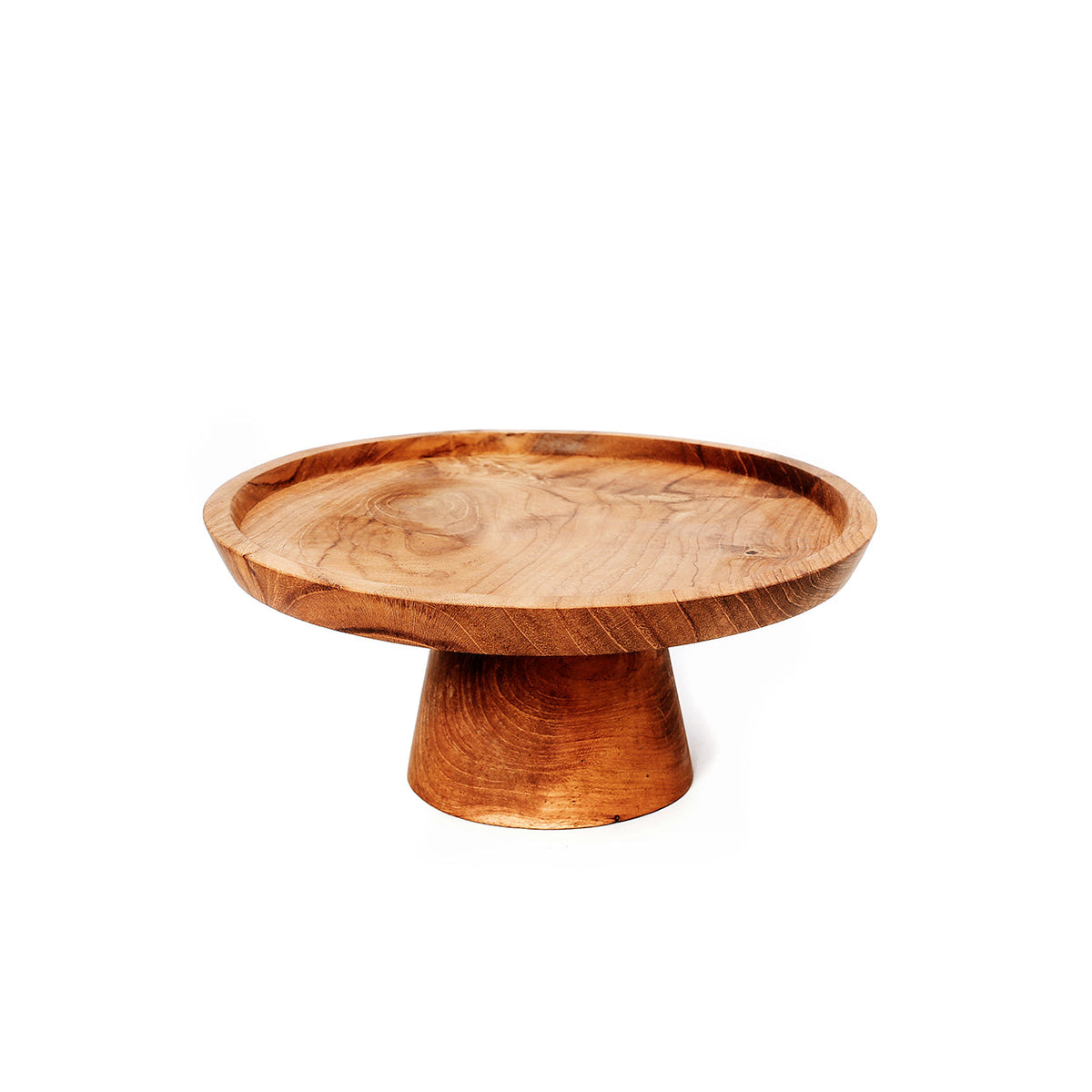 Teak Wurzelholz Tortenplatte S | Holz Etagere Kuchenteller