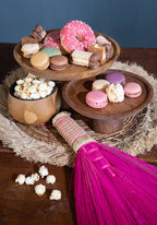 Teak Wood Cake Stand S – Root Wood Cake Platter