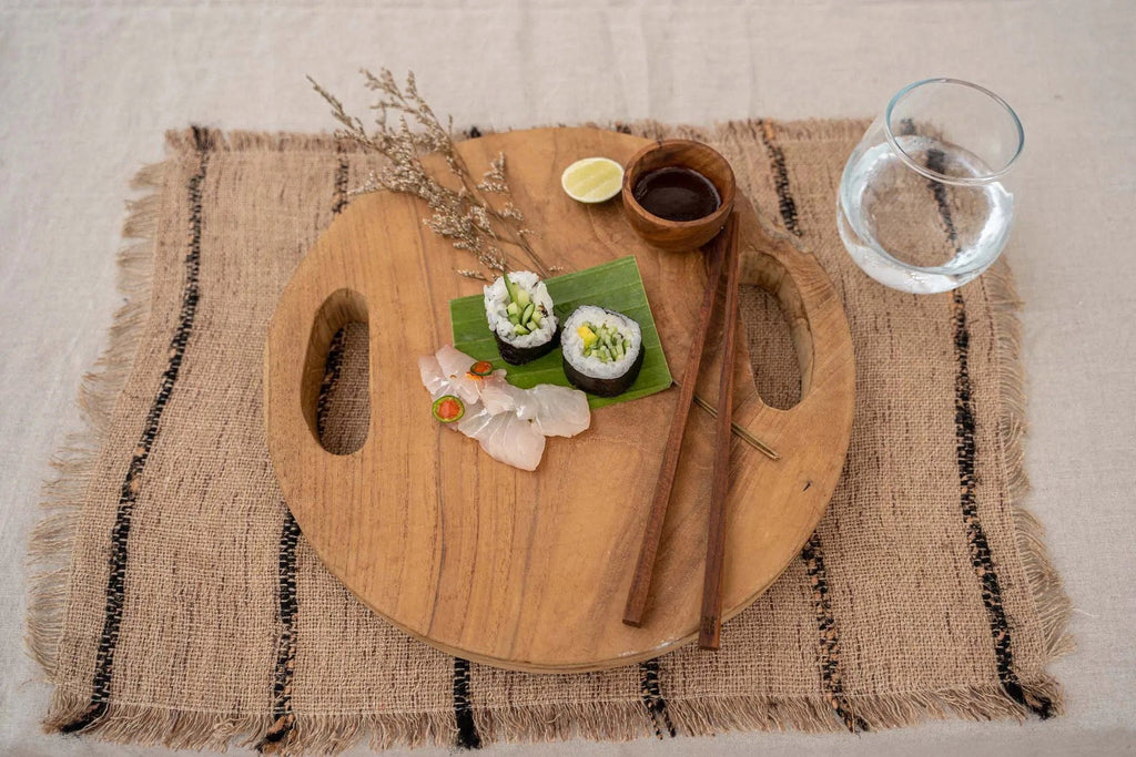 Teakholz Mini Gewürzschale XS | Rustikale Salzschale Natur