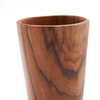 Teakholz Becher Hoch | Rustikaler Holz Trinkbecher Natur