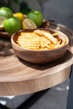 Teak Wurzelholz Snack Schale S | Natur Knabberschale Unikat