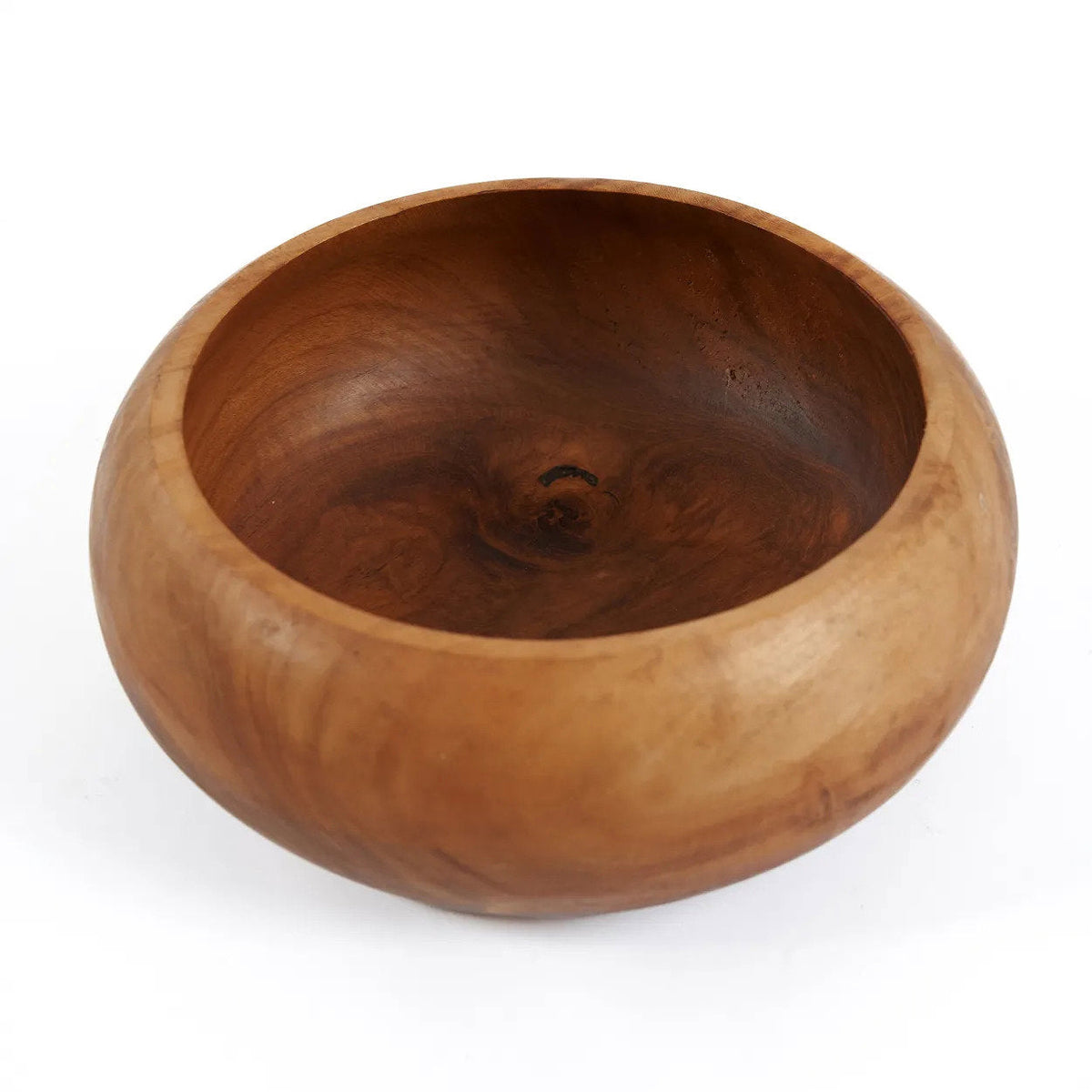 Teak Wurzelholz Obstschale | Natur Holzschüssel Unikat