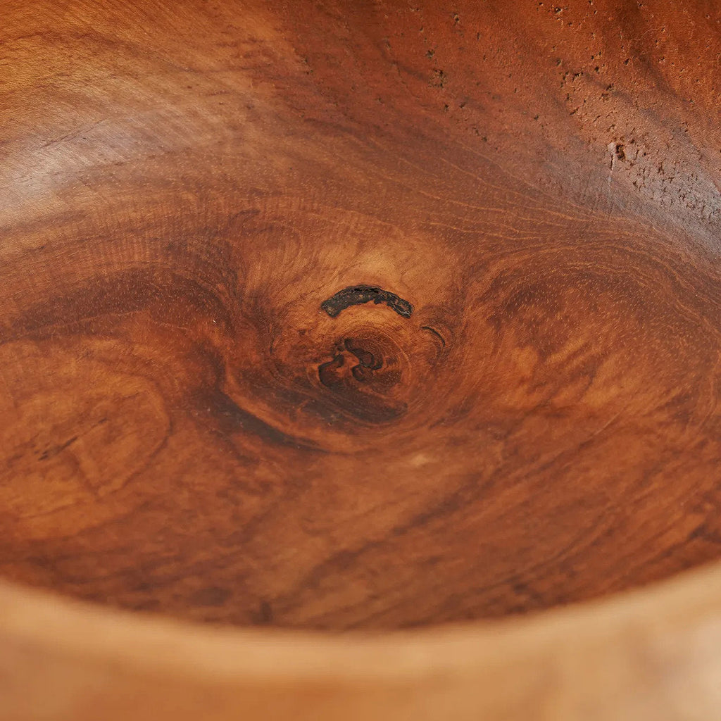 Teak Wurzelholz Obstschale | Natur Holzschüssel Unikat