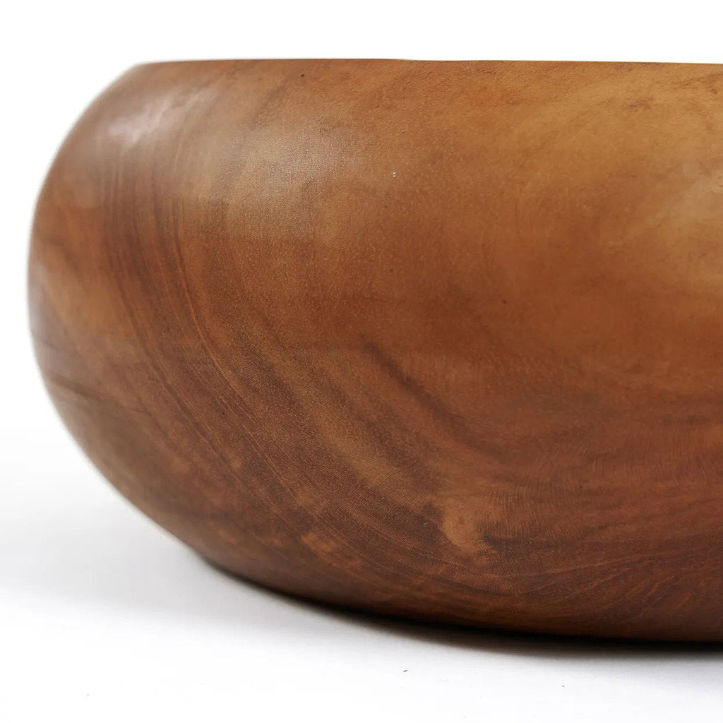 Teak Wurzelholz Obstschale | Natur Holzschüssel Unikat