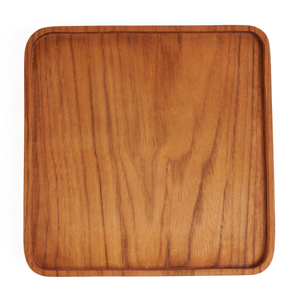 Teak Wood Plate Set – 3-Piece Combo Set (XS, S, M)