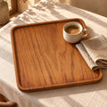 Real Wood Square Plate (M) – Teak Serving Board & Decorative Bowl