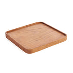 Real Wood Square Plate (M) – Teak Serving Board & Decorative Bowl