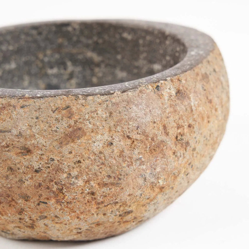 River Stone Bowl M – Natural Stone Bowl Black