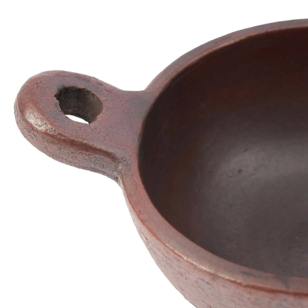 Tontopf Schale mit Griff M | Terrakotta Schüssel Rustikal