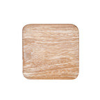Holz Untersetzer Medium Washed White | Glasuntersetzer Weiß