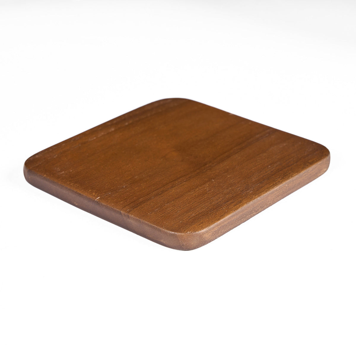 Holz Untersetzer Eckig Smooth | Natur Glasuntersetzer Dunkelbraun