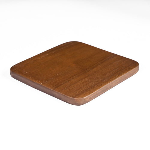 Holz Untersetzer Eckig Smooth | Natur Glasuntersetzer Dunkelbraun