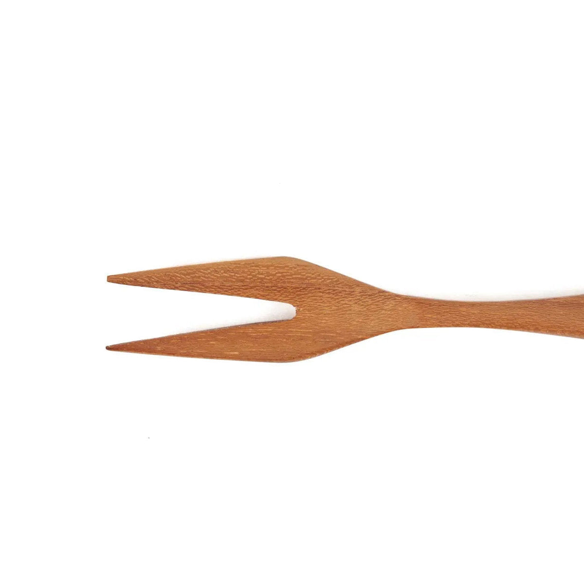 Teakholz Tapas Gabel | Handgefertigte Holz Snackgabel Natur